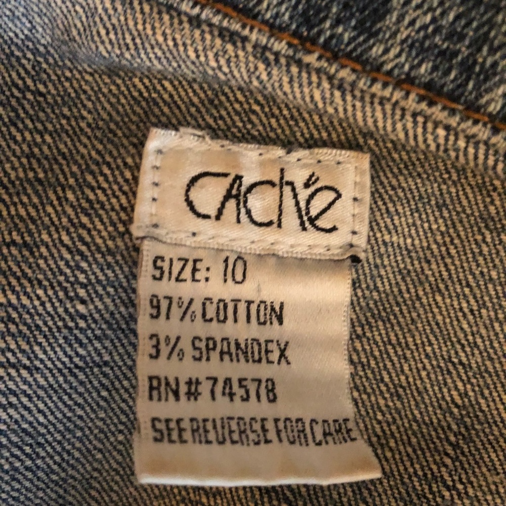 Cache Rhinestone Detail Denim Jean Jacket - Picture 6 of 6